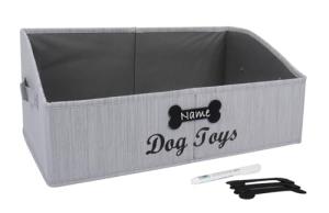 Collapsible Dog Toy Basket - Personalized Storage Bin