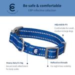 Reflective Dog Collar and Leash Set - Navy