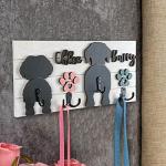 Custom Name Dog Leash Holder with Hook