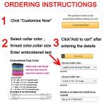 Custom Embroidered Dog Collar with Name & Number