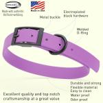 Waterproof Biothane Dog Collar in Amethyst Purple