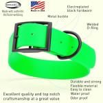 Waterproof Biothane Dog Collar in Tropical Green