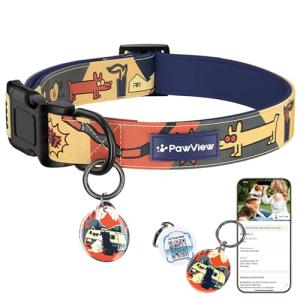QR Code Dog Collar with Adjustable ID Tag