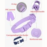 Adjustable Waterproof Silicone Dog Collar - Purple