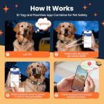 QR Code Dog Collar with Adjustable ID Tag