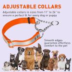 Waterproof Adjustable Martingale Dog Collar with Reflective Strip