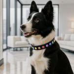 Rhinestone Bling Adjustable Waterproof Dog Collar