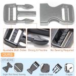 Heavy-Duty Plastic Buckle for 1-Inch Straps 2PCS