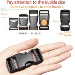 Heavy-Duty Plastic Buckle for 1-Inch Straps 2PCS