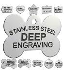 Custom Stainless Steel Pet ID Tags - Bone Shape
