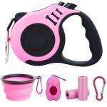 Retractable 16FT Dog Leash with Bowl & Bags