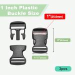 3 Pack of Plastic Quick Release Buckles for Dogs