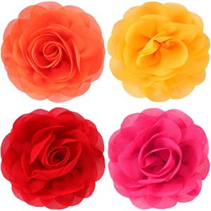WILLBOND Multicolored Flower Bow Collars for Pets