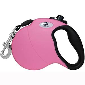 CROWN PAWS 16 ft Tangle-Free Dog Leash, Pink