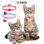 DILLYBUD Personalized Cat Collars - 2 Pack