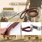 Genuine Leather Braided Dog Training Leash, 6ft