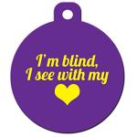 Personalized Medical Alert Pet ID Tag - Blind Pet