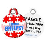 Custom Epilepsy Medical Alert Pet ID Tag