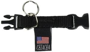 Black Cetacea Tag-It Pet ID Holder