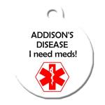 Personalized Medical Alert Pet ID Tag - Addison's