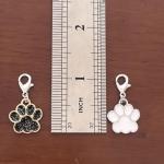 Dog Paw Clip-On Charms with Lobster Clasp