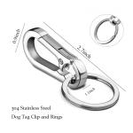 2 Pack Heavy Duty Dog Tag Clips