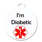 Personalized Medical Alert Pet ID Tag - "I'm Diabetic