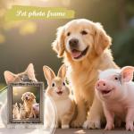 Personalized Pet Memorial Photo Frame Keychain