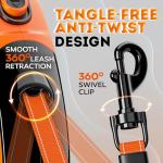 Chew-Proof 360° Reflective Retractable Dog Leash