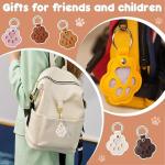 Paw Shaped Leather Keychains Set for Pets