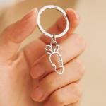 Cute Bunny and Carrot Keychains for Couples