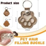 Paw Shaped Leather Keychains Set for Pets