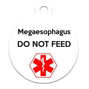 Custom Medical Alert Pet ID Tag for Megaesophagus