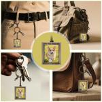Personalized Pet Memorial Photo Frame Keychain