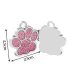 Personalized Glitter Pet ID Tags with Paw Print
