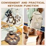 Paw Shaped Leather Keychains Set for Pets