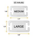 Personalized Slide On Pet ID Tags, Custom Engraved Martingale Dog & Cat Silent No Jingle Paw Tags, No Noise Stainless Steel Gold & Silver Collar Name Tags