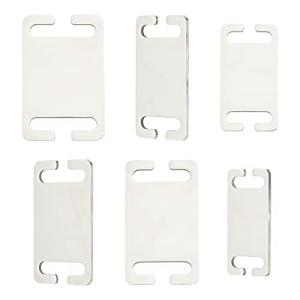 GORGECRAFT 3 Sizes 6PCS Slide-On Pet ID Tags Blank Dog Collar Tag for Stamping/Engraving Stainless Steel Pet Name Number Label Engraved