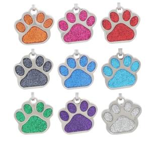 Pet ID Tag, Glitter Paw Bling, Cat ID Tag, Dog ID Tag, Custom Engraved, Dog Name Tag, Cat Name Tag, Dog Tags Personalized, Cat Tags Personalized, Pet Tag Personalized