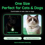 QR Code Dog Tag and Cat Tag, Scan to Reunite Faster, Waterproof and Durable, Lightweight and Quiet, Updatable Contact Info, Glow-in-The-Dark Green