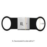 Smart Slide-On QR Code Pet Tag – Silent Dog & Cat ID Tag with Laser Engraving – Stainless Steel & Silicone – No App Needed – Custom Pet Profile – Fits Most Collars (Black, Extra Large)