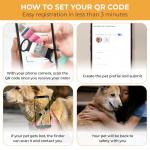 Smart Slide-On QR Code Pet Tag – Silent Dog & Cat ID Tag with Laser Engraving – Stainless Steel & Silicone – No App Needed – Custom Pet Profile – Fits Most Collars (Black, Extra Large)