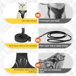 BEAUTYZOO Cat Harness and Leash Set for Walking Escape Proof, Neck Release Adjustable Harness for Kitten Puppy Small Medium Large Cats, Soft Cute Easy Control Small Cat Harness for Cats Boy and Girls