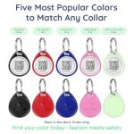 QR Code Dog Tag and Cat Tag, Scan to Reunite Faster, Waterproof and Durable, Lightweight and Quiet, Updatable Contact Info, Glow-in-The-Dark Green