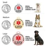 Custom Engraved Emotional Support Animal (ESA) and Service Dog & Cat ID Tag, Customized Info Engraved on Stainless Steel Tag for Therapy Pets, Personalized Laser Engraved Dog Collar Tag
