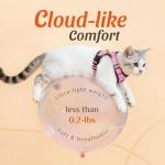 Dooradar Cat Harness and Leash Set, Escape Proof Safe Adjustable Kitten Vest Harnesses for Walking, Easy Control Soft Breathable Mesh Jacket with Reflective Strips for Cats, Pink, XS