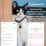 Hanging QR Code Pet ID Tag, Large Gold Dog Tag, Cat Tag, Custom Profile, Includes Free Pet Management App, Durable, Smart Dog Tag