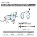 Cat Harness and Leash Set Gold Moons Stars Soft Nylon Escape Proof Adjustable for Kittens Small Animals Glow in The Dark (Black)