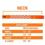 SafetyPUP XD Reflective Dog Collar – Blaze Orange Dog Collar, Adjustable Closure for a High Visibility Customizable Collar for Goats, Dogs, Deer, and Livestock. Reflective Stars Enhance Night Safety
