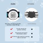 QR Code Breakaway Cat Collar with Instant Location Alerts - Leather Safety Collar with Bell & Smart ID Tag for Small and Big Cats, Emergency Contact Scan via QR (Black)